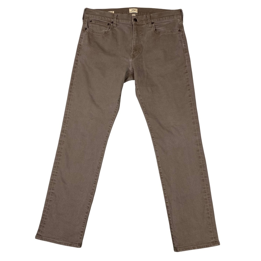 J.Crew 770 Straight-Fit Bergen 5-Pocket Pants Jeans Mens 34 Brown Balsam Bark